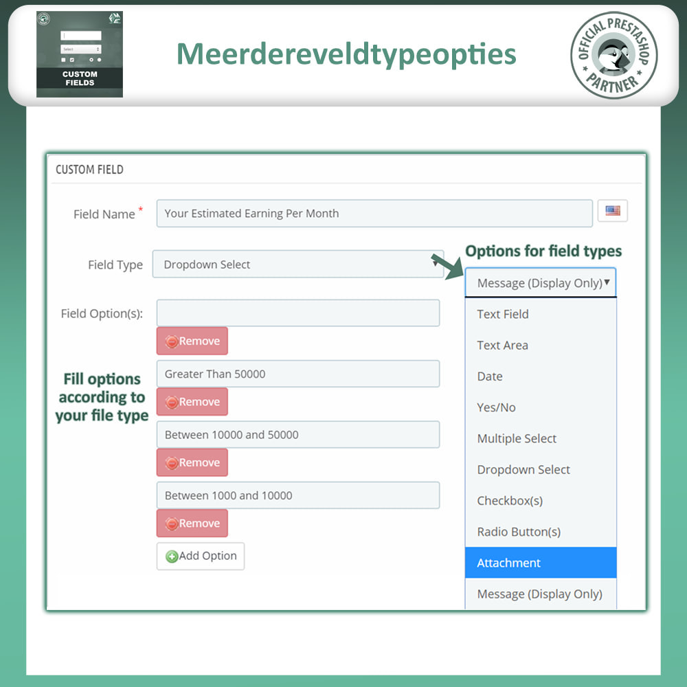 module - Registratie en Proces van bestellingen - Voeg aangepaste afrekenvelden toe - 10