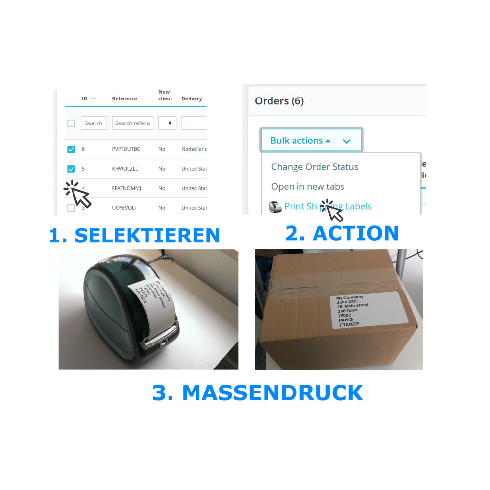 module - Kommissionierung & Versand - Adress- / Bestelletiketten - Direct Label Print - 2