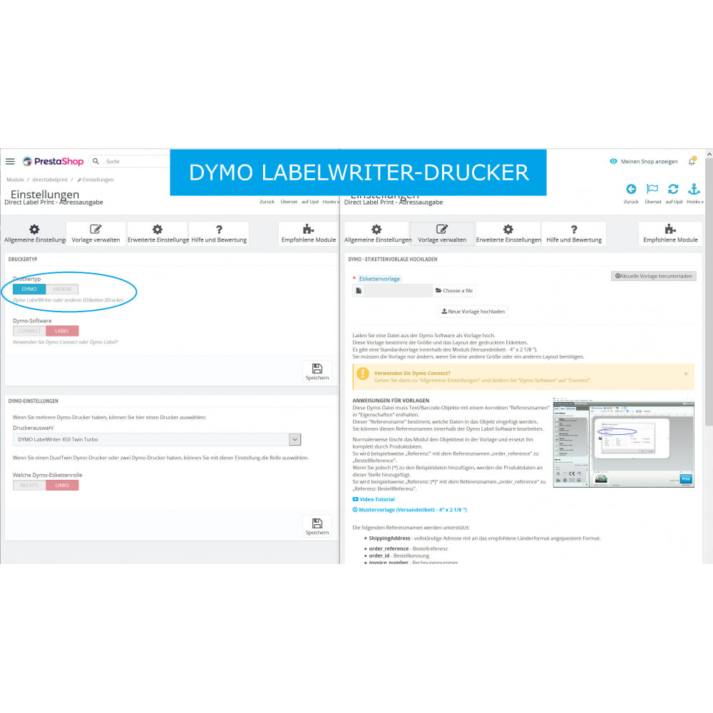 module - Kommissionierung & Versand - Adress- / Bestelletiketten - Direct Label Print - 6