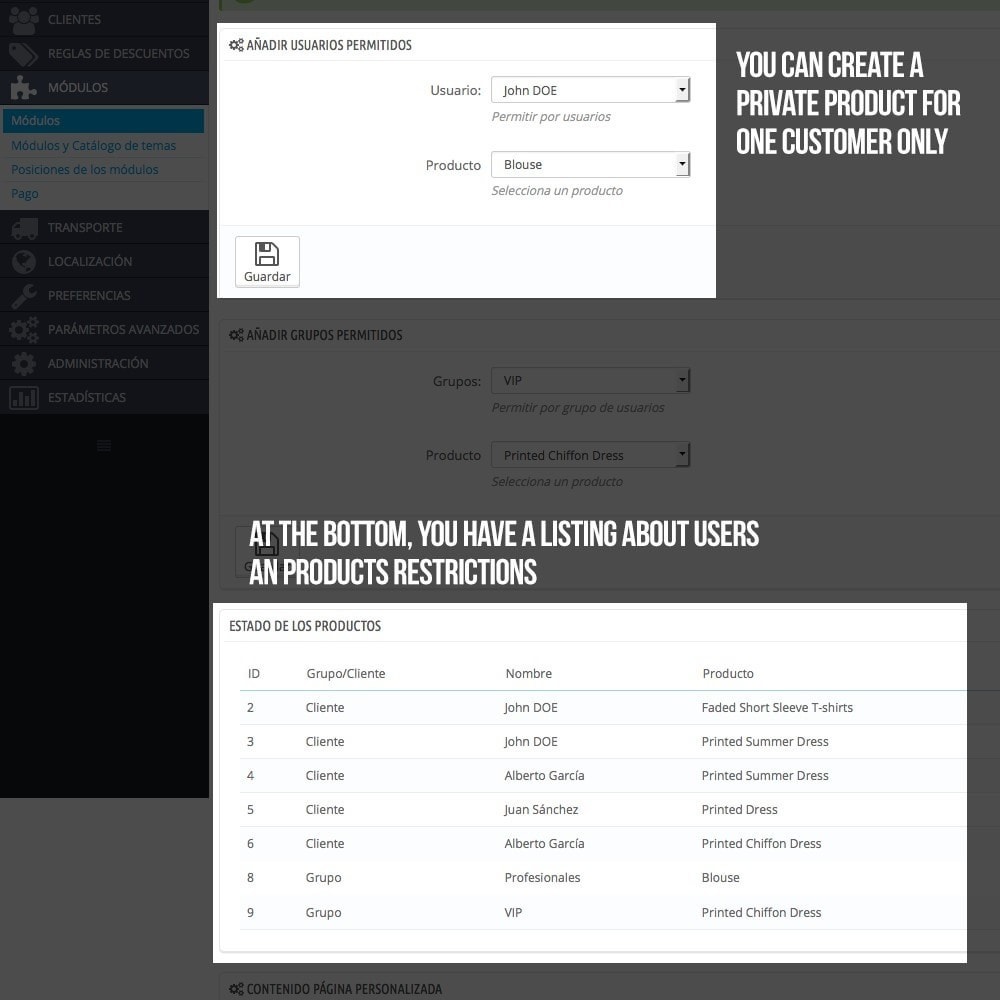 module - B2B - Private products for B2B stores - 2