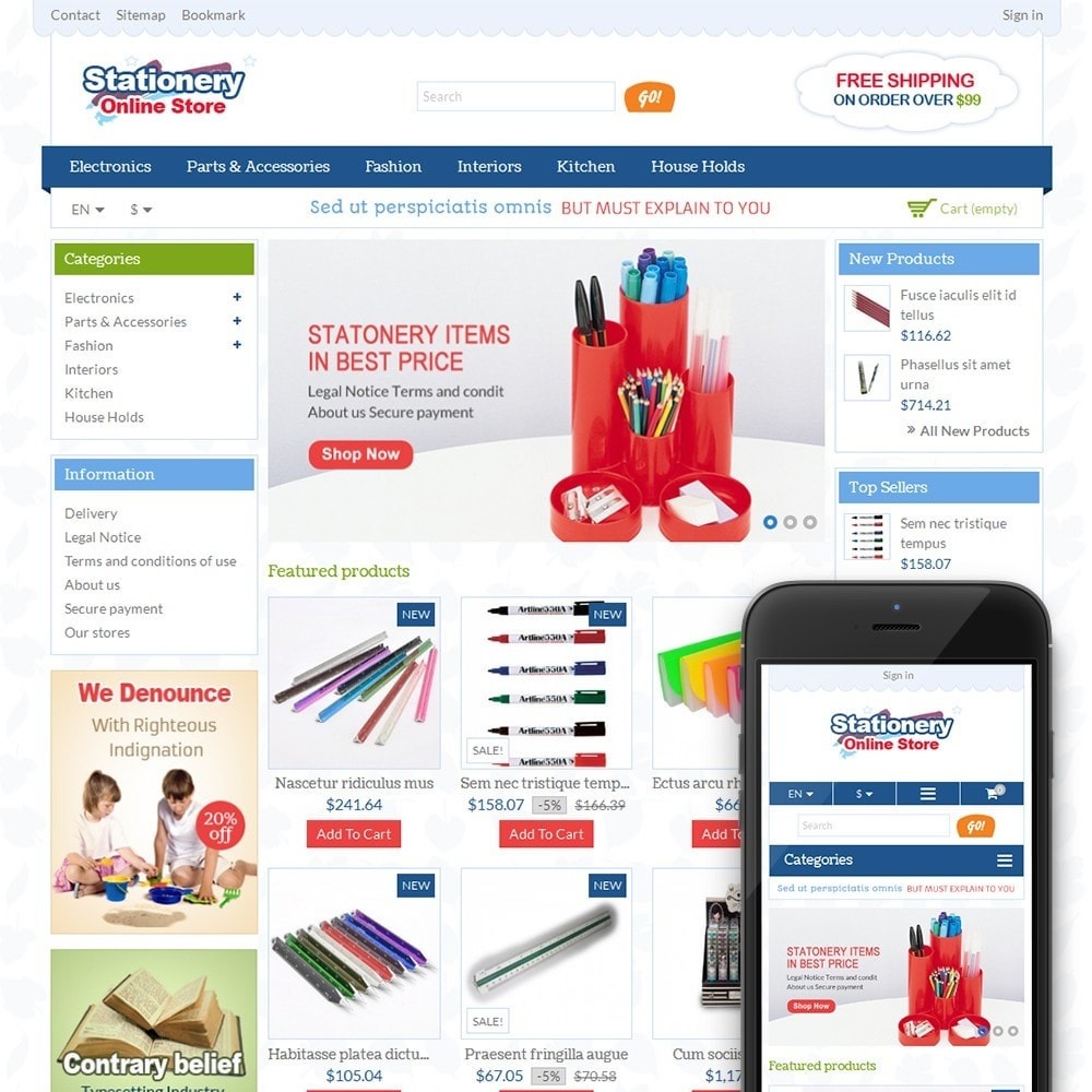 online store template