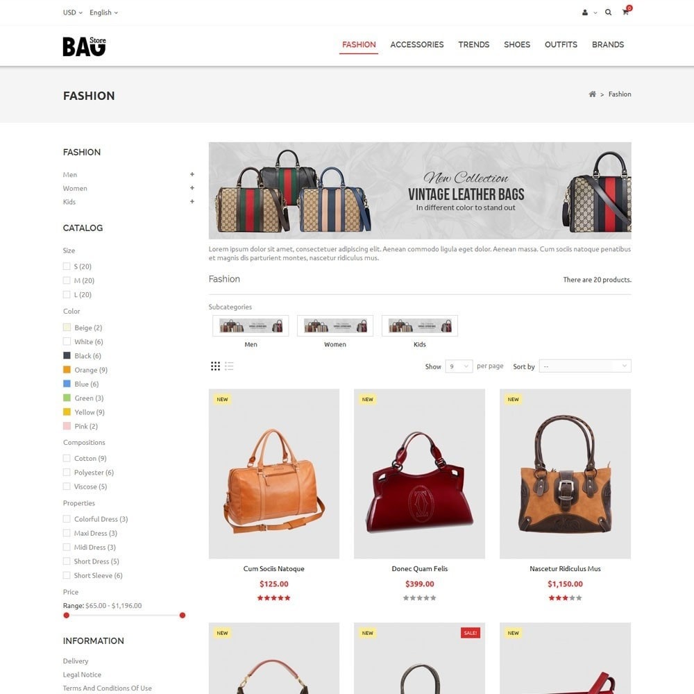 Bag Presta Addons Theme Fashion Shoes Bag 3