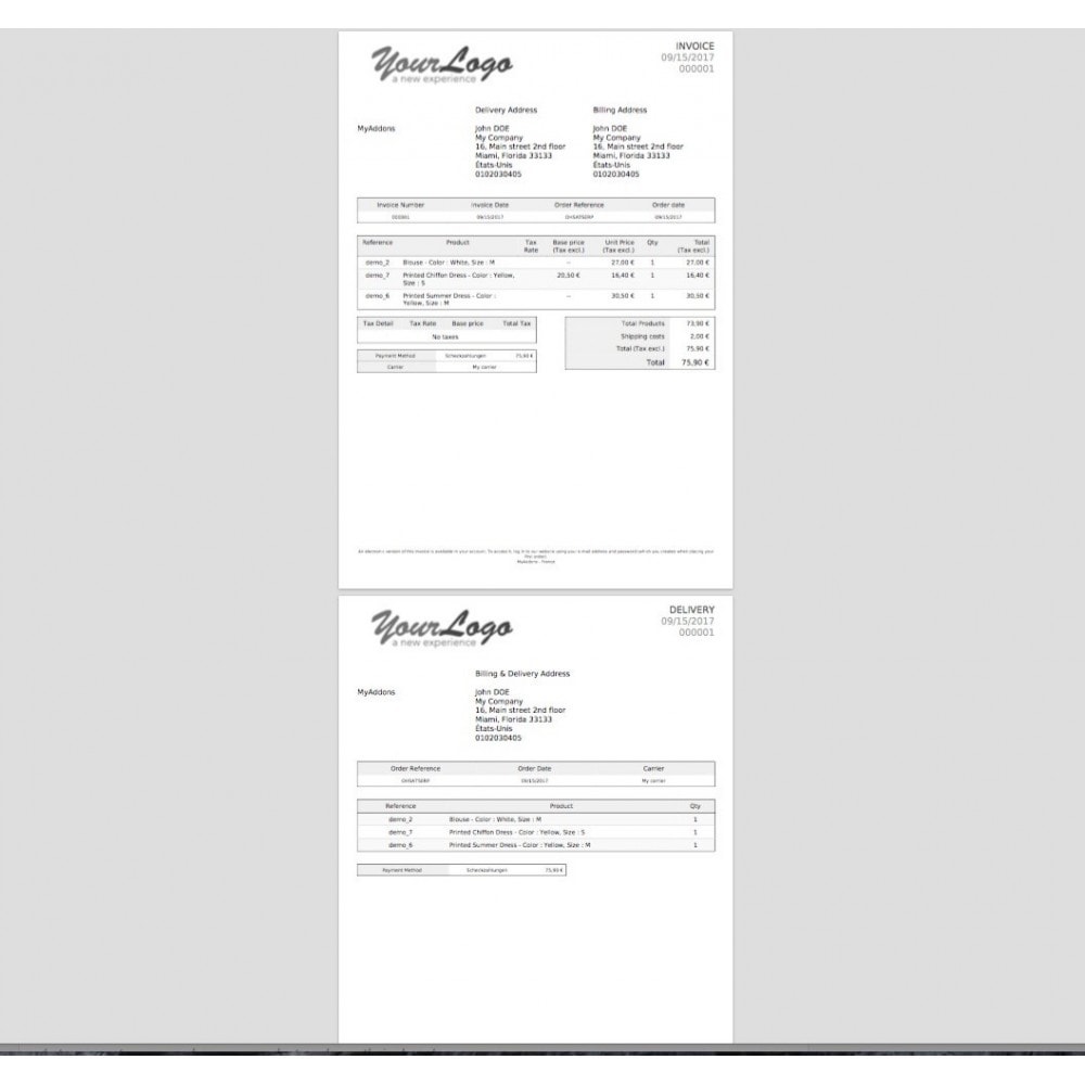 print invoice and delivery slip in mass prestashop addons