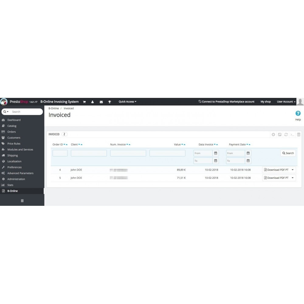 b online invoicing prestashop addons