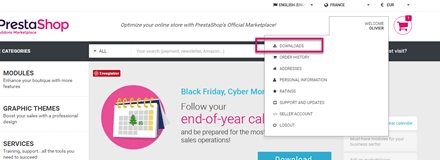 Через ваш клиентский аккаунт: